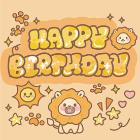 生日快乐英文字体设计