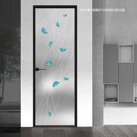 高清分层透明底平开门打印图