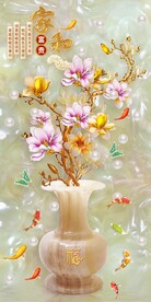 玉兰花瓶九鱼玄关