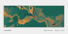 水墨山水装饰画