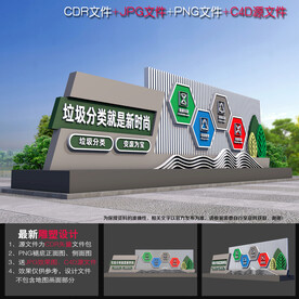 垃圾分类宣传雕塑