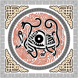 玄武传统装饰背景