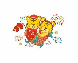贺岁锦鲤老虎