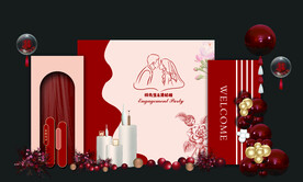 红色婚礼背景