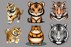 老虎插画