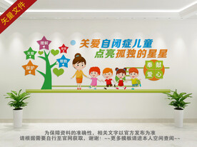 关爱自闭症展板