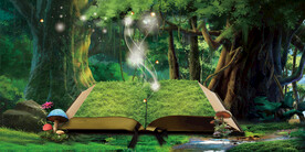 绿野仙踪魔幻书籍宽屏童话背景