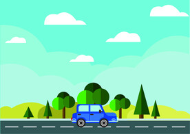 夏天夏至扁平风