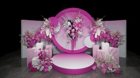 粉色婚礼su模型