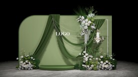 绿色婚礼迎宾区