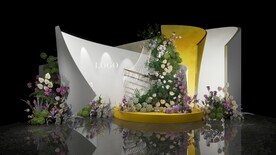 现代弧形婚礼展示区