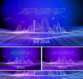 光线光点线条汇聚北京