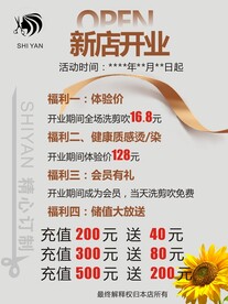 美容美发新店开业海报