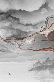 意境水墨山水画