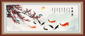 梅花九鱼图