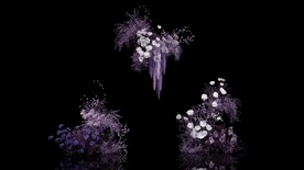 紫色婚礼花艺su模型