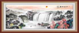 国画瀑布