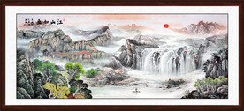 客厅山水画 国画大厅画