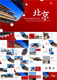 印象北京旅游旅行游玩ppt模板