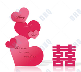婚礼婚庆爱心造型堆头