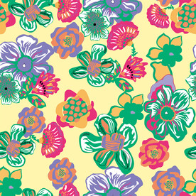 数码印花小碎花抽象花卉水彩花