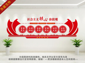 社会主义核心价值观展板