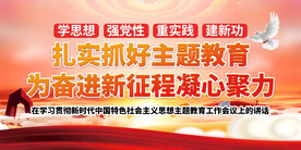 主题教育展板 党建展板