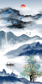 新中式山水画