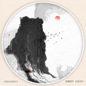 水墨山水装饰画