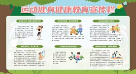 运动健身健康教育宣传栏
