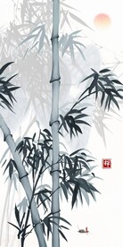 水墨竹子玄关