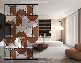 高清分层透明底屏风玻璃打印图