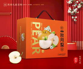 秋月梨礼盒 梨包装