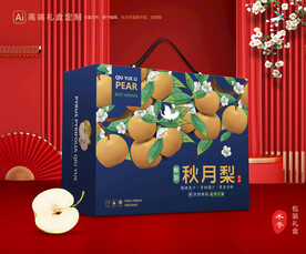 秋月梨礼盒 梨包装