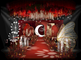 红色婚礼仪式区