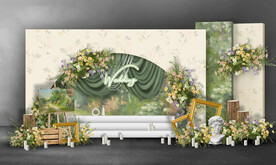 绿色婚礼迎宾区