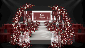 红白色婚礼仪式区