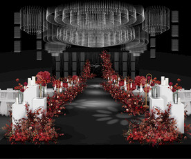 红色婚礼仪式区