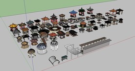 亭子景观亭凉亭su图片