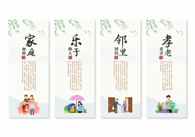 文明社区宣传挂画