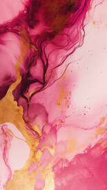 红色水墨抽象画