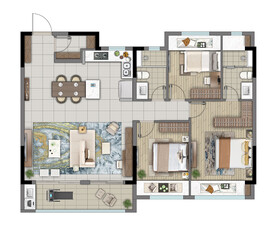 户型图 家配图 洋房图图片