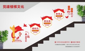 新时代新征程新伟业楼梯文化