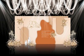 橙色婚礼效果图