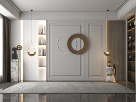 现代极简 轻奢客厅 背景墙