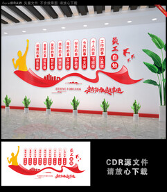 员工自勉公司励志文化墙