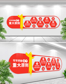 五个重大原则文化墙