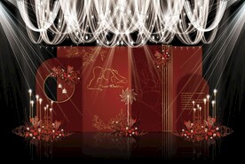 红色婚礼效果图