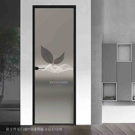 高清分层透明底平开门打印图