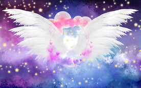 网红翅膀背景墙